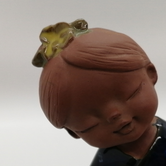 VTG Japanese Girl Figurine with Bud Vase - Picture 12 of 13